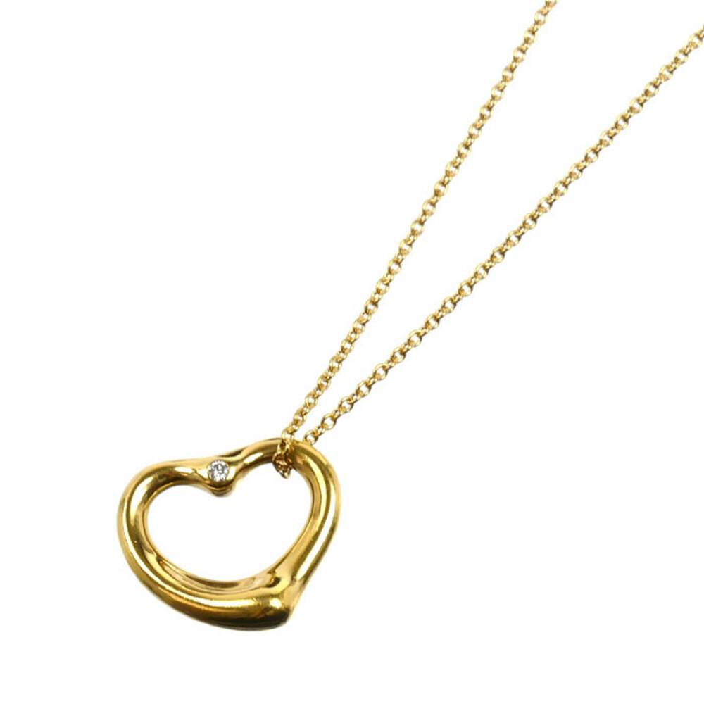 TIFFANY 18k Gold Diamond Heart Necklace